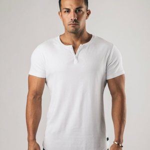 Alphalete Henley (Premium), Size: L, Color: White